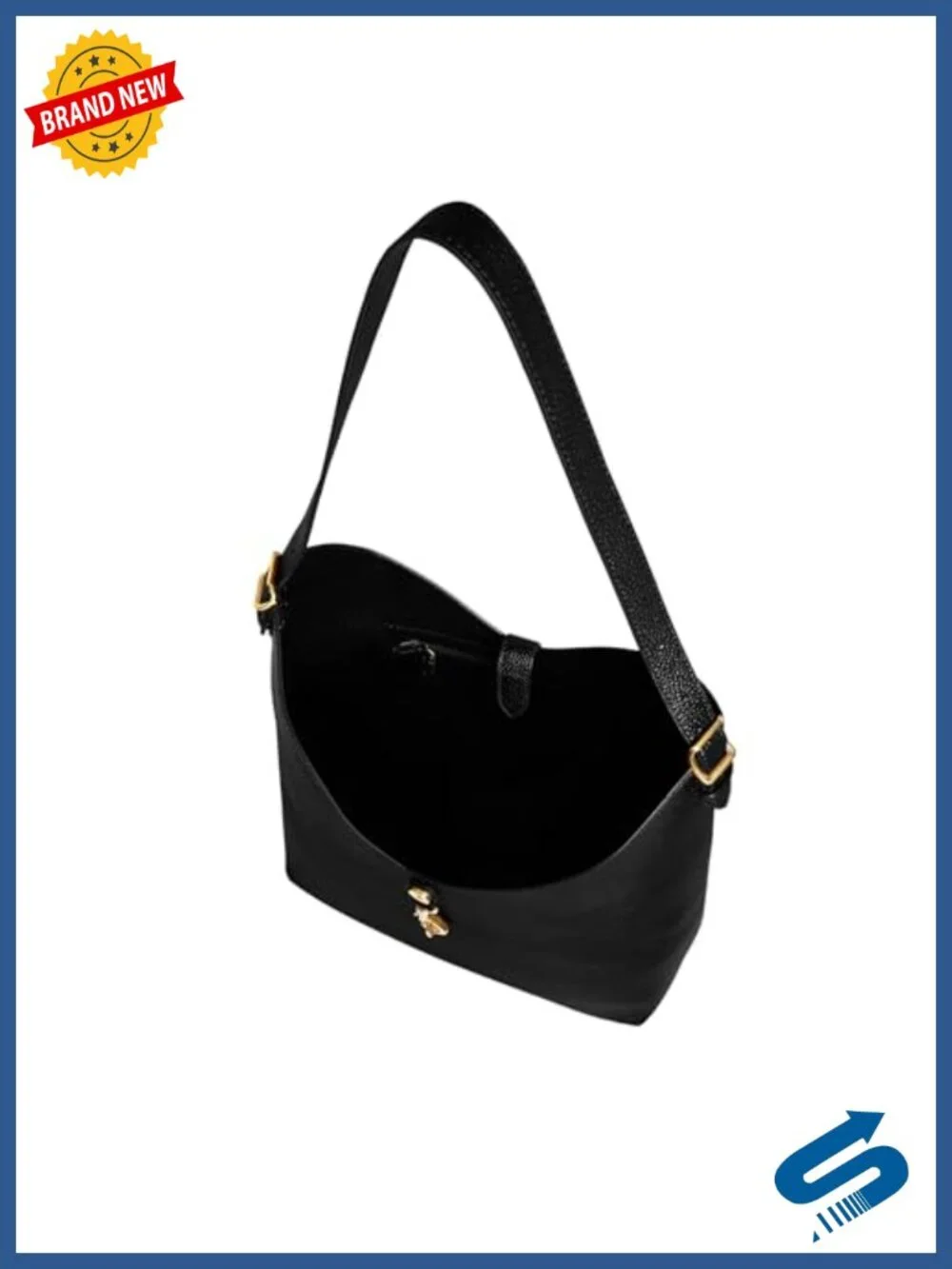 100% Leather Hobo Bag with Magnetic Snap Closure, Shoulder Strap Drop 23